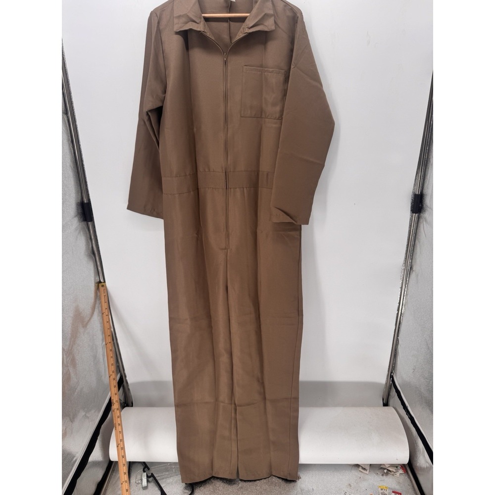 Mens adult S/M brown jumpsuit Halloween costume cosplay serial killer NWOT Spiri